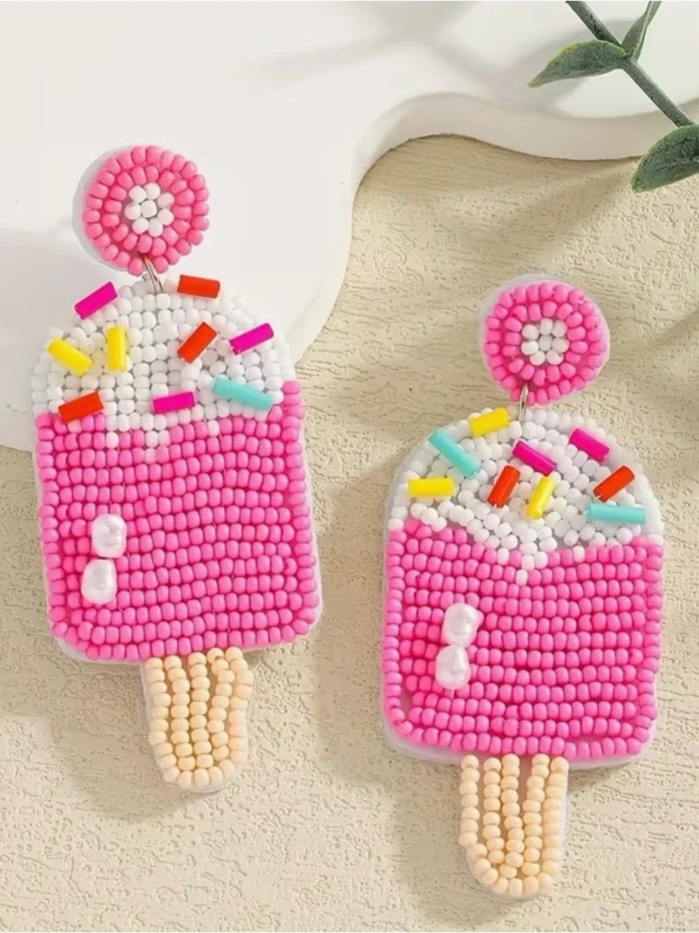NWT Beaded Popsicle Earrings, Summer Earrings
